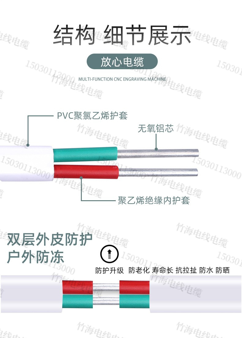 BLVVB鋁芯護(hù)套護(hù)套平型電線(xiàn)